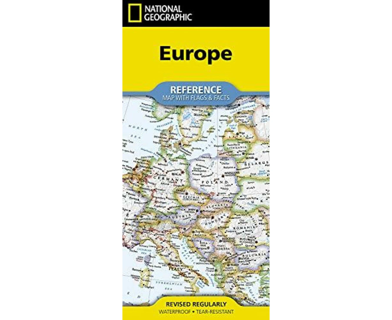 National Geographic Europe Map Folded with Flags and Facts by National Geographic Maps