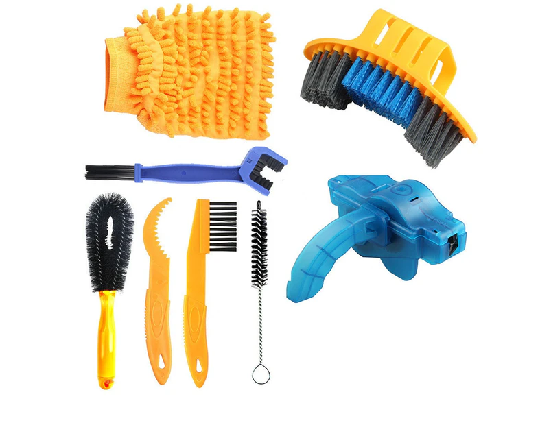 Chain Cleaner Cleaning Bicycle Chain Brush Wash Tool Set MTB Road Bike Protection Oil Chain Gear Grunge Brush for Mountain Bike