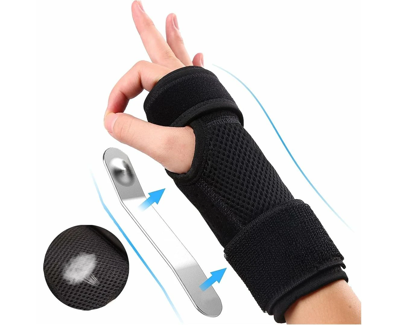 Carpal Tunnel Wrist Braces Night Support, Wrist Support Braces Right Hand With Splint For Tendinitis, Arthritis, Sprain For Men & Women,Right Hand, L