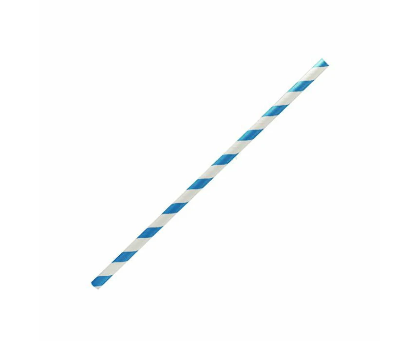 Paper Straw Regular-Blue Stripe 2500pc/ctn