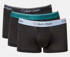 Calvin Klein Men's Microfibre Stretch Low Rise Trunks 3-Pack - Black