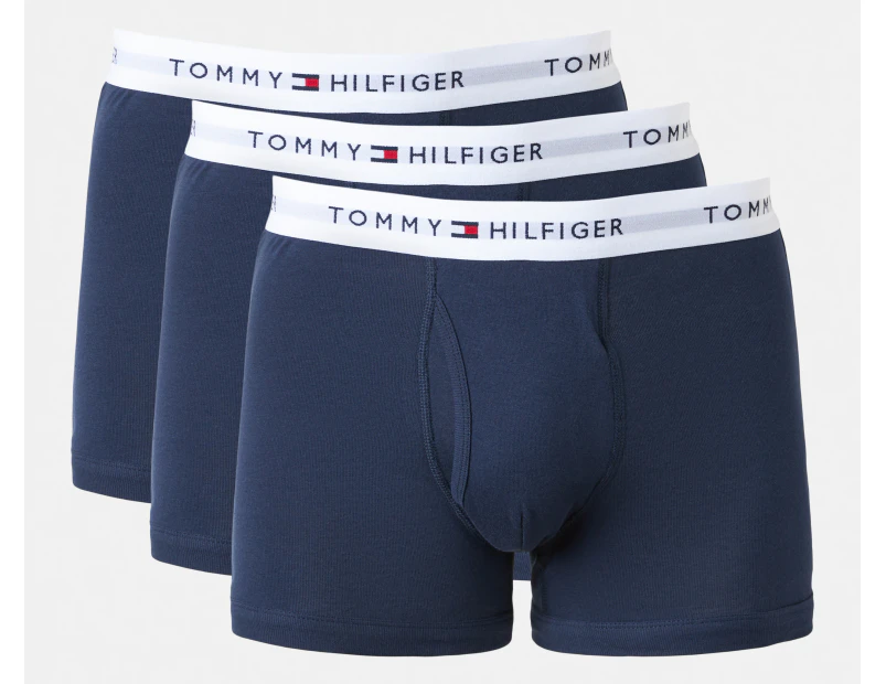 Tommy Hilfiger Men's Cotton Classics Trunks 3-Pack - Navy