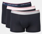 Tommy Hilfiger Men's Premium Essentials Trunks 3-Pack - Black/Blue/Pink/Antique Silver