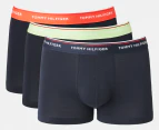 Tommy Hilfiger Men's Premium Essentials Trunks 3-Pack - Iced Aloe/Orange/Navy