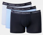 Tommy Hilfiger Men's Recycled Essentials Trunks 3-Pack - Vessel Blue/Breezy Blue/Dessert Sky