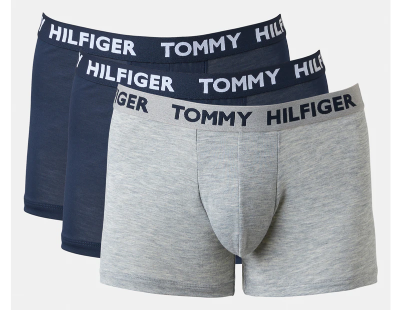 Tommy Hilfiger Men's Statement Flex Trunks 3-Pack - Dark Navy/Grey