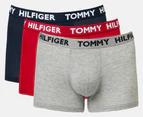 Tommy Hilfiger Men's Statement Flex Trunks 3-Pack - Mahogany/Navy/Grey