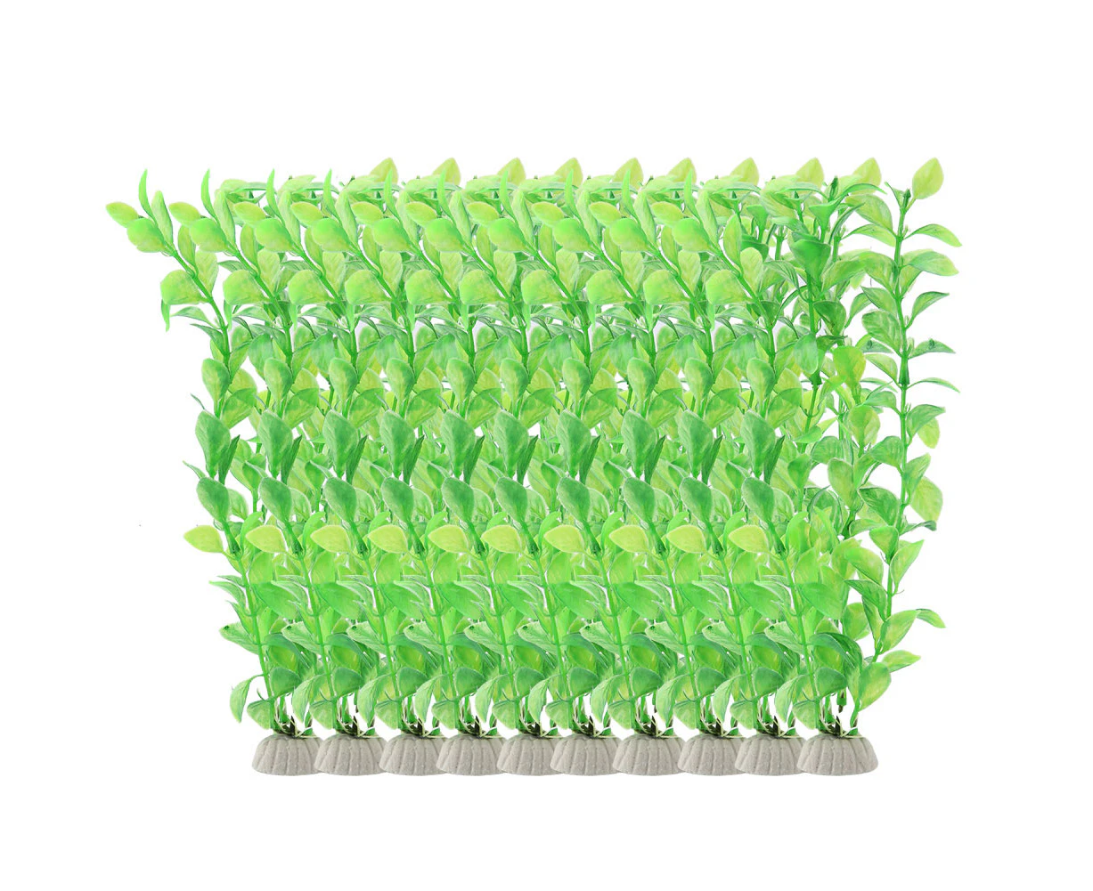 10Pcs Aquarium Simulation Artificial Green Plant Water Grass Fish Tank Decoration Green