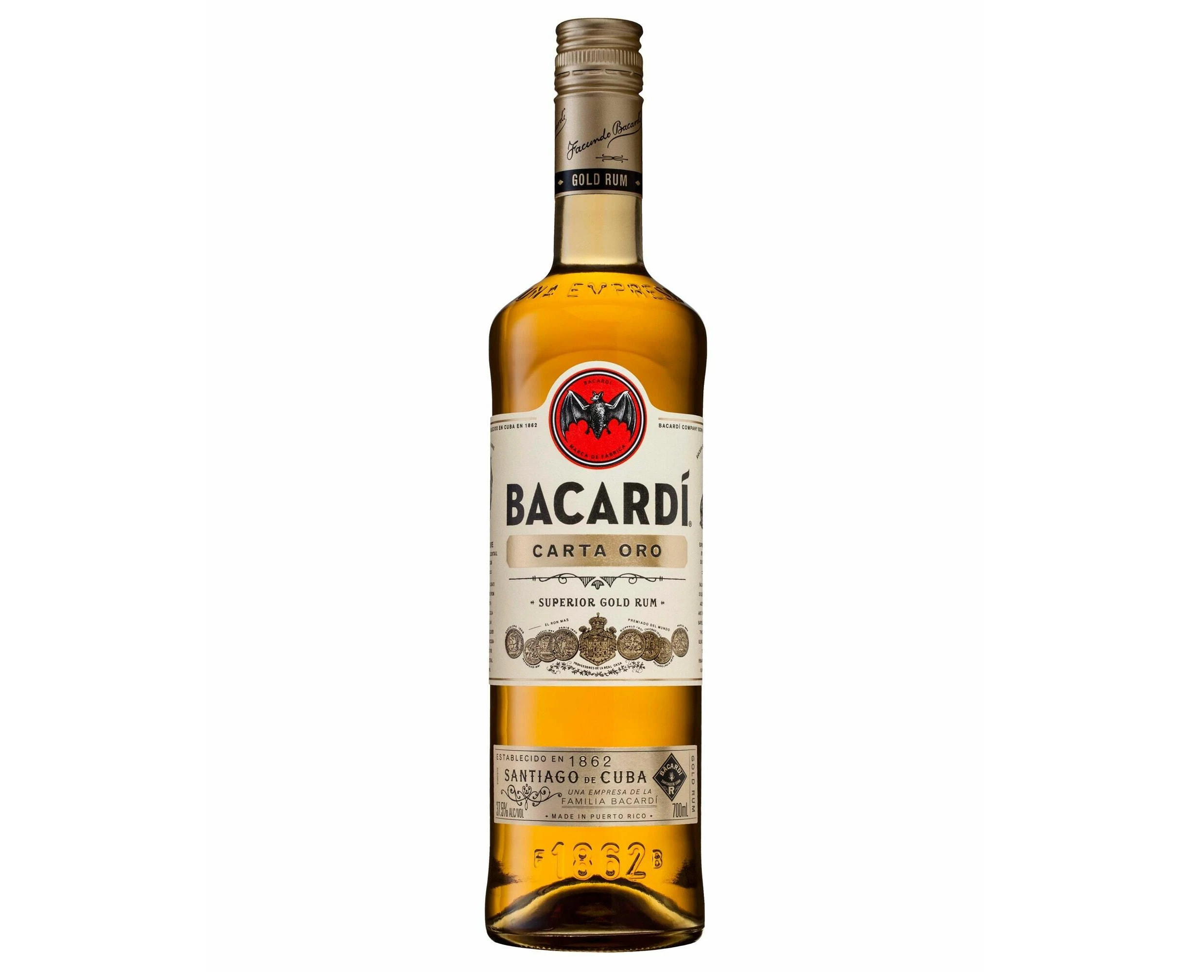 Bacardi Carta Oro Rum (Gold) 700ml