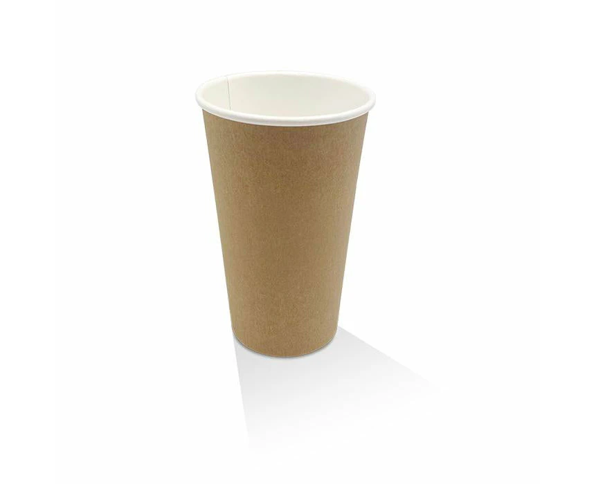 16oz PE Coated Single Wall Paper Coffee Cup/Kraft 100-1000pc