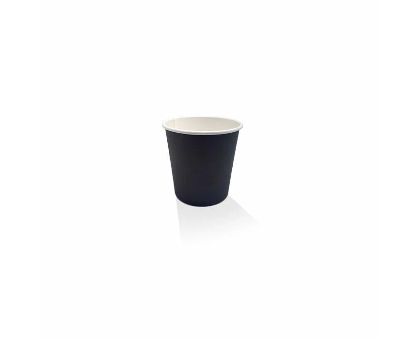 4oz PE Coated Single Wall Paper Coffee Cup/ Black 100-1000pc