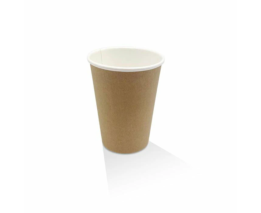 12oz PE Coated Single Wall Paper Coffee Cup Kraft/100-1000pc