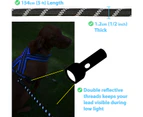 Pets Dog Lead - Durable Strong Chew Resistant Slip Lead Nylon Rope Padded Handle Mountain Climbing Harness Pet Puppy Training (Black）