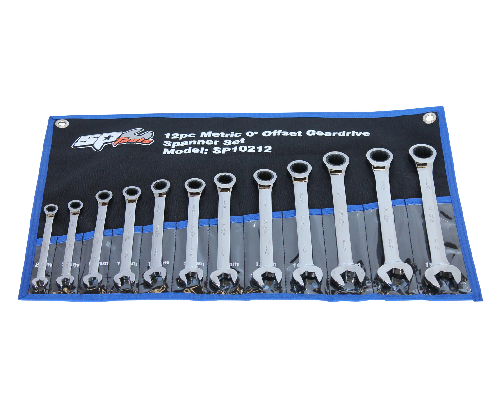 SP Tools Spanner Set Gear Drive Flat ROE Metric 12 PieceP10212