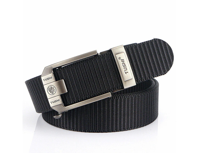 Ratchet Belt for Men Nylon Web Tactical Gun Belt with Automatic Slide Buckle