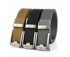 Ratchet Belt for Men Nylon Web Tactical Gun Belt with Automatic Slide Buckle