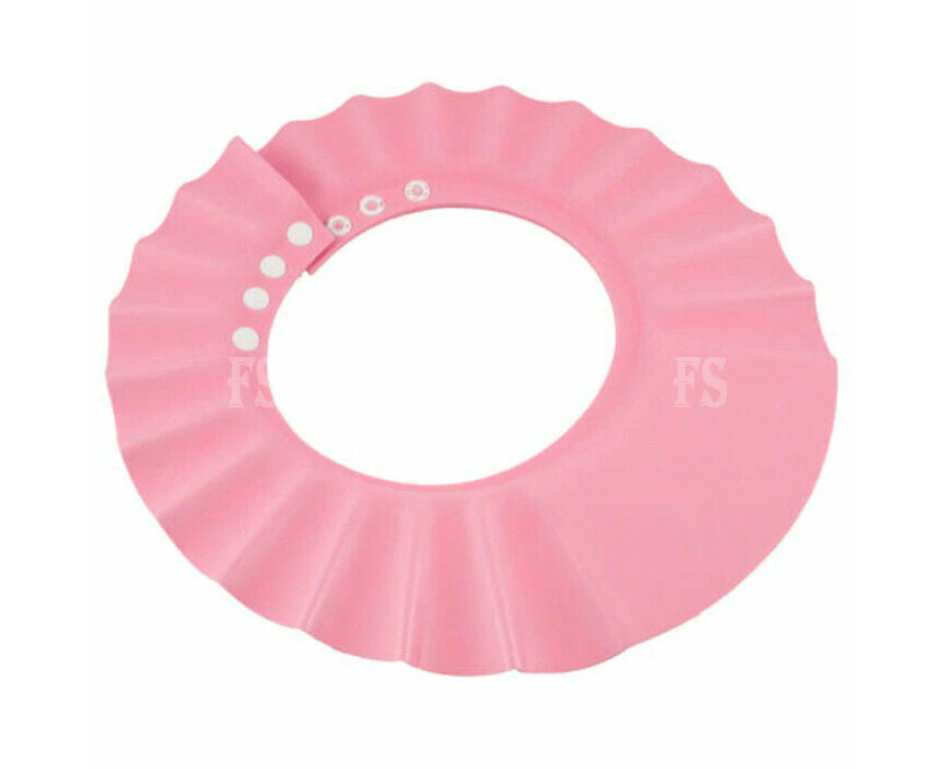 Adjustable  Shower Cap Shield Hat - Pink