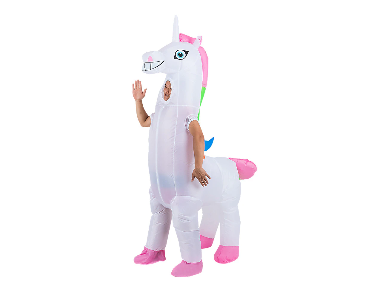 Giant Unicorn Fancy Dress Fan Inflatable Costume Suit