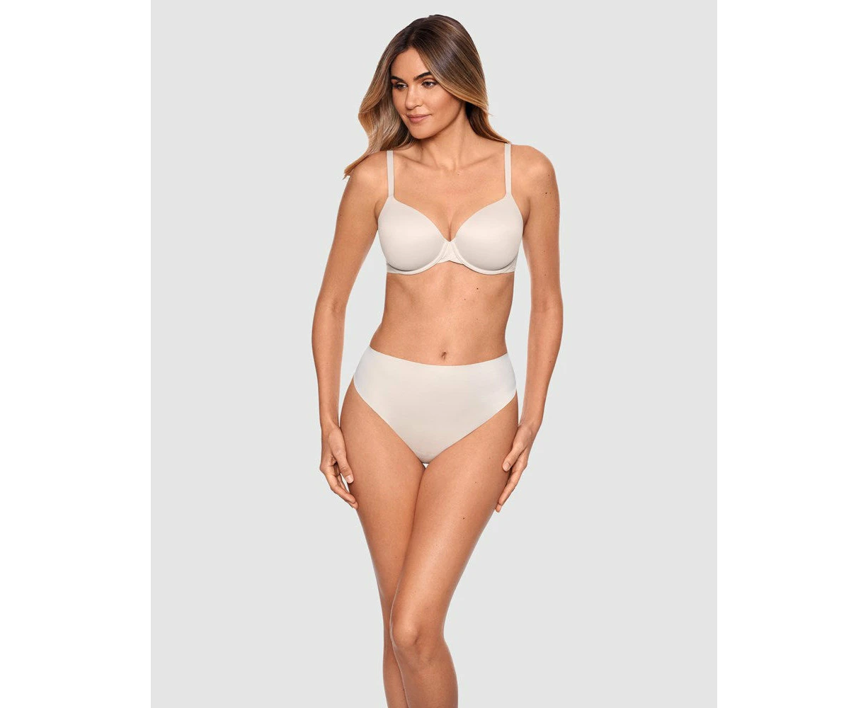 Miraclesuit Shapewear Wonderful Edge High Waist Light Shaping Thong in Warm Beige