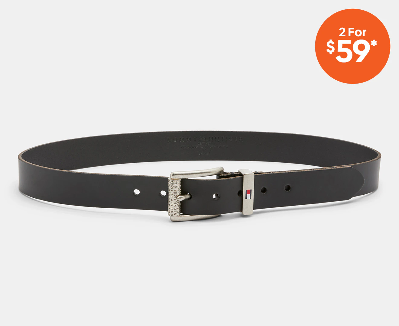 Tommy Hilfiger Men's Casual Leather Belt - Black