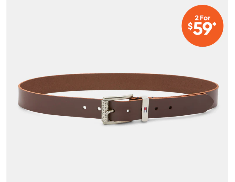 Tommy Hilfiger Men's Casual Leather Belt - Brown