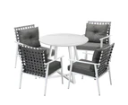 Livsip Outdoor Dining Set Patio Furniture Setting 5PCS Round Table Rattan Chair