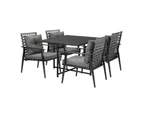 Livsip 5PCS Outdoor Dining Set Patio Furniture Setting Garden Table and Rattan Chairs