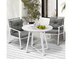 Livsip Outdoor Dining Set Patio Furniture Setting 3PCS Round Table Rattan Chair