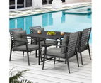 Livsip 5PCS Outdoor Dining Set Patio Furniture Setting Garden Table and Rattan Chairs