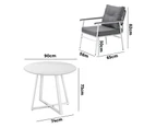 Livsip Outdoor Dining Setting Patio Furniture Set 4 Seater Round Table Chair