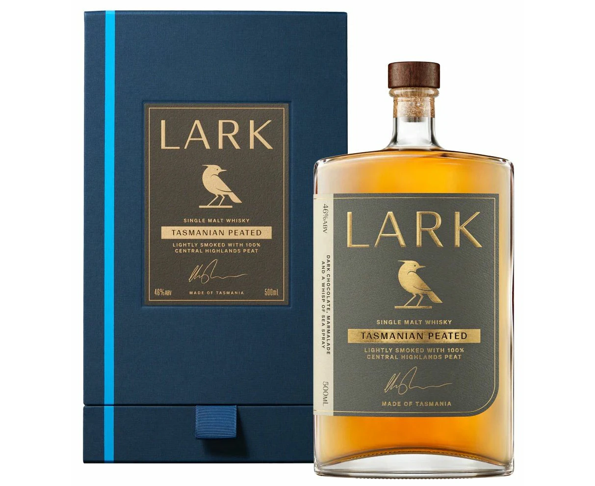 Lark Tasmanian Peated Single Malt Whiskey 500ml