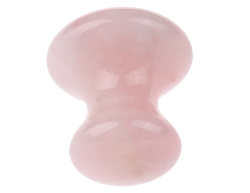 1Pc Natural Rose Quartz Facial Jade Gua Sha Stone Mushroom Face Massager Pink