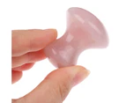 1Pc Natural Rose Quartz Facial Jade Gua Sha Stone Mushroom Face Massager Pink