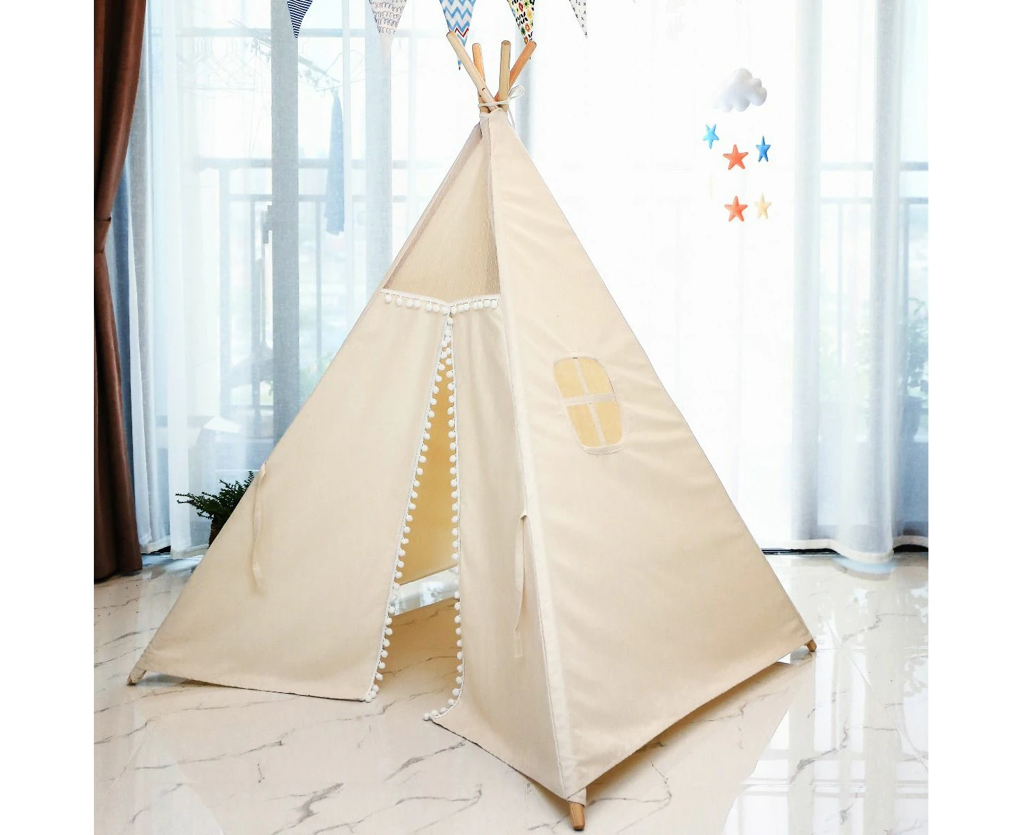 ALL 4 KIDS Della Lace Kids Square Teepee Tent