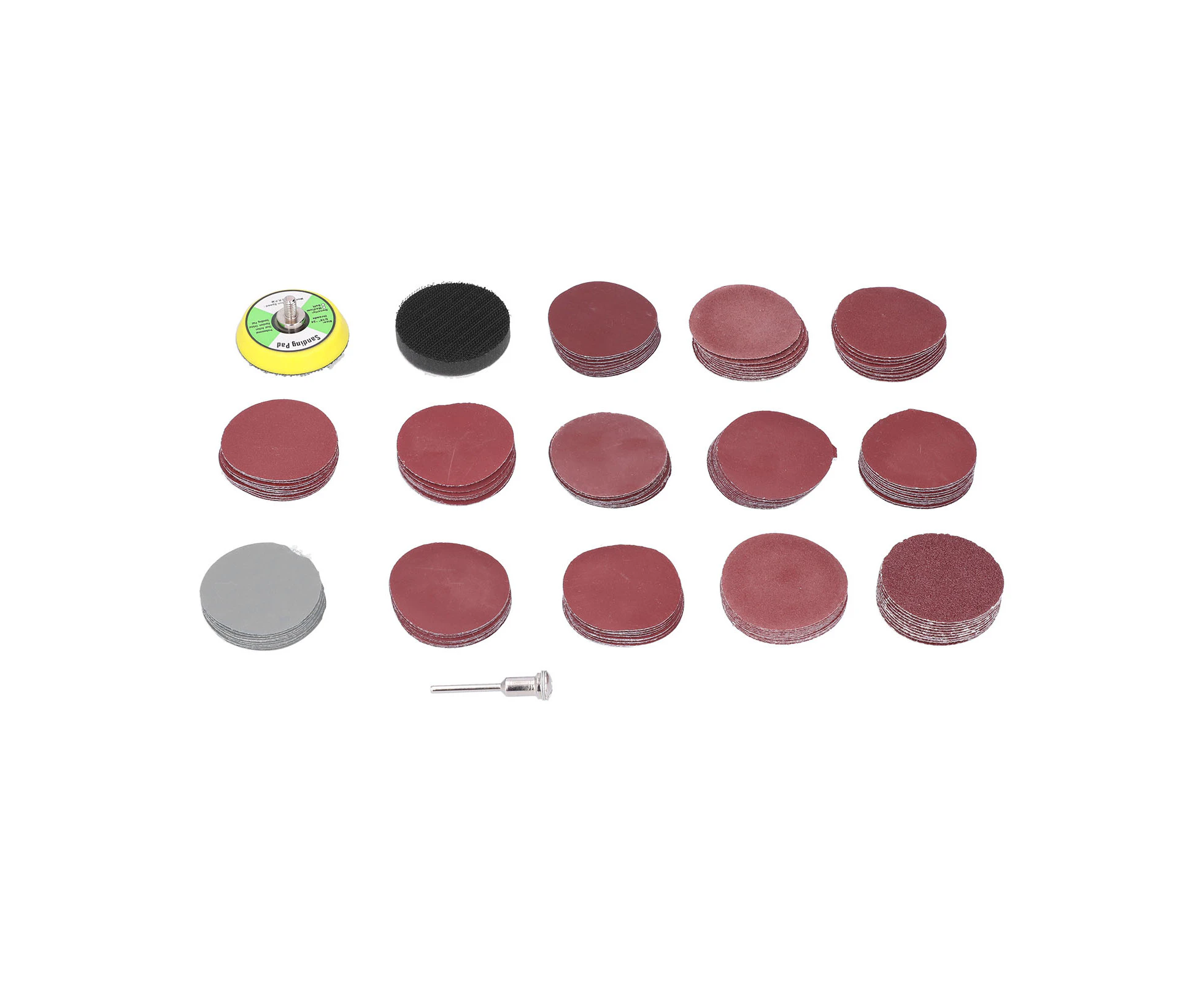 133Pcs Sandpaper Disc Kit Polishing With Abrasive Pad Sanding Paper Round 2In Dm05601281