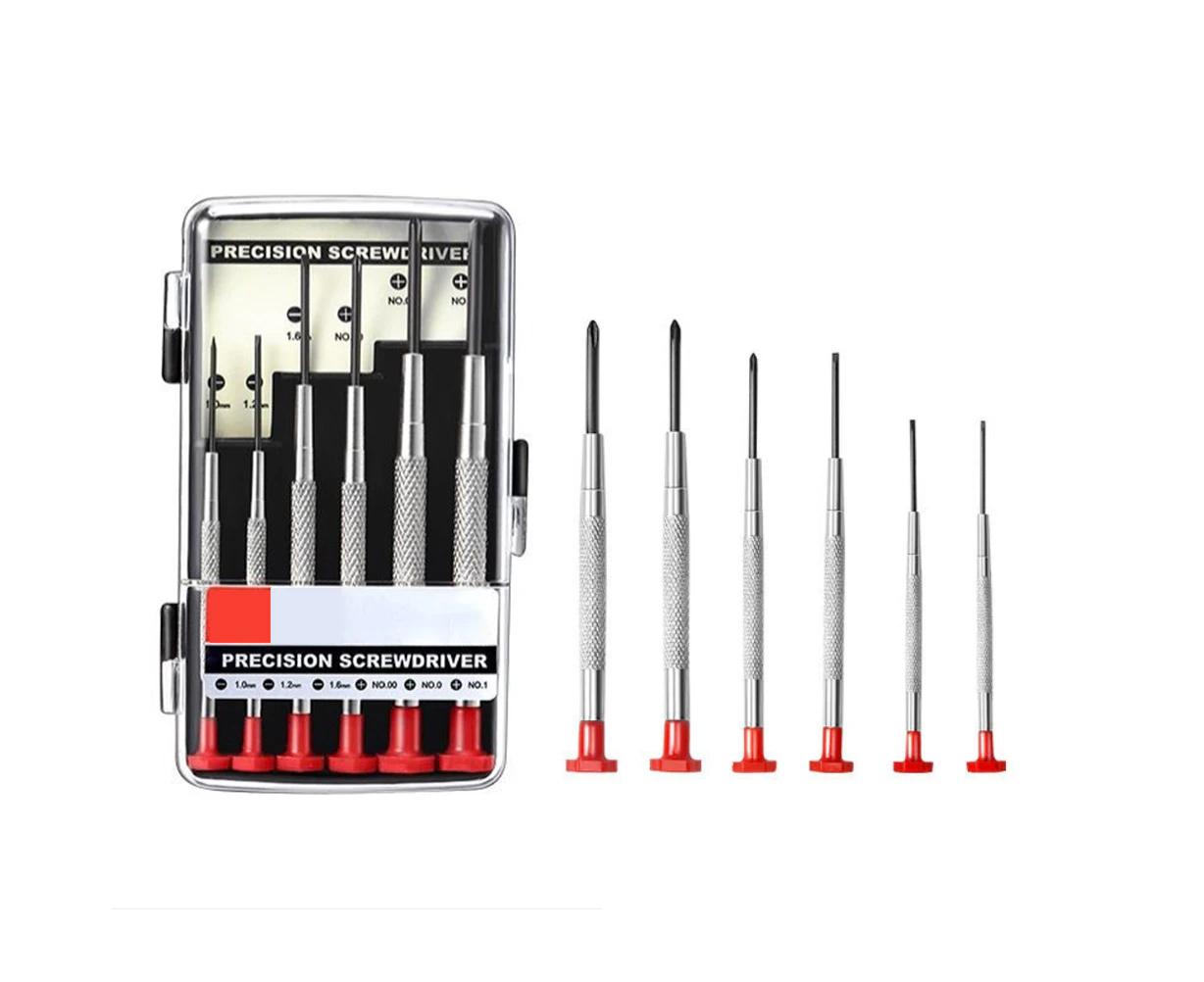 Eseeaier 6Pcs Mini  Screwdriver Set Small Screwdriver Set With Flathead Phillips Screwdrivers For Electronics Watch Eyeglass Repair