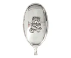 Baby Soft Hair Brush & Comb Set Bear Design Silver Plated Child Hair Care