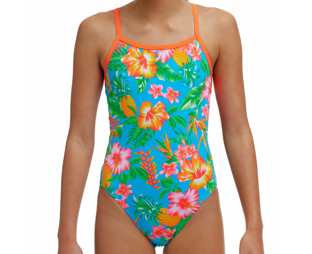 Funkita Girl's Single Strap One Piece FKS030G Blue Hawaii