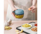 Household Manual Crusher Multifunctional Garlic Crusher-Blue