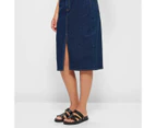 Target Split Front Denim Pencil Skirt