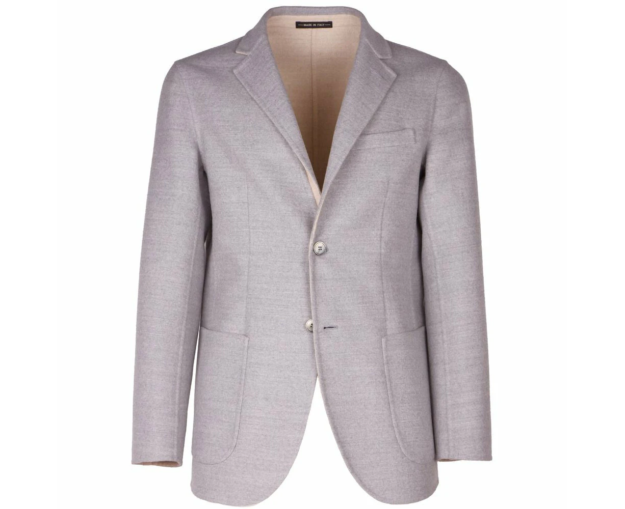 Made in Italy Gray Wool Vergine Blazer - IT54 | XXL