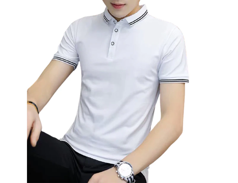 Mens Polo Shirt Short Sleeve Tipping Pique Tee T-Shirt