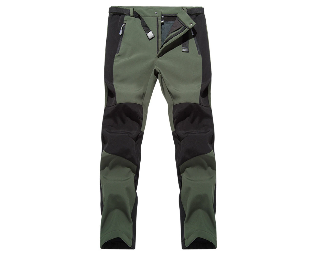 Men Softshell Fleece Lined Combat Climbing Hiking Fishing Pants Trousers for Outdoor Autumn Winter