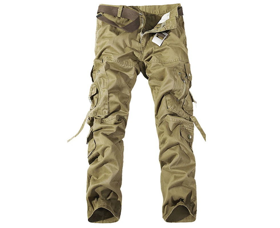 Mens Cargo Pants Army Military Combat Tactical Long Trousers Multi Pockets Bottoms Casual