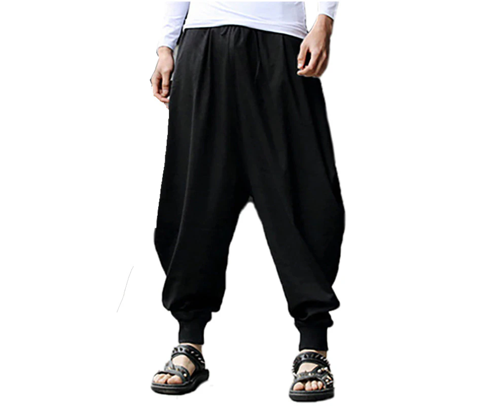 Loose Harem Pants Hippy Summer Mens Baggy Gypsy Casual Boho Trousers