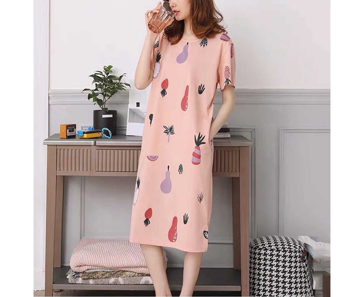 Ladies Women Short Sleeve T-Shirt Dress Nightshirt Nightie Nightdress Nightwear Pyjama Dress T-Shirt Top