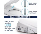 Non Electric Bidet Toilet Seat O Cover Bathroom Dual Nozzle Spray Water Wash