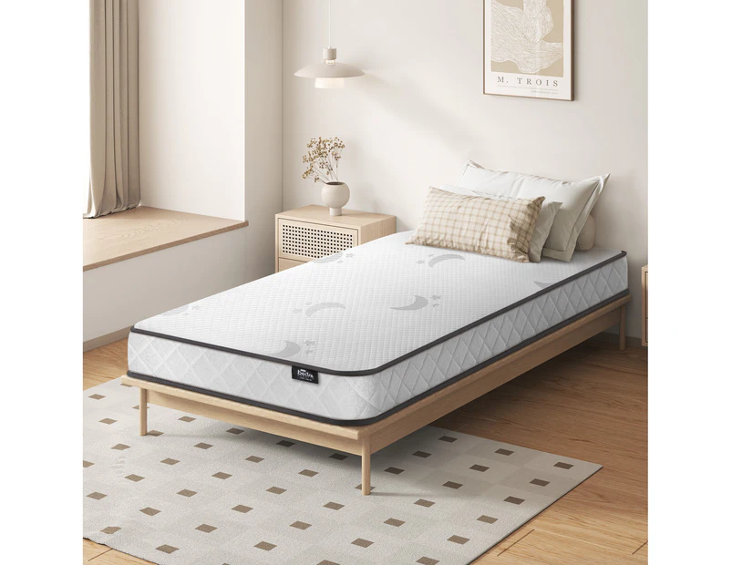 Bedra King Single Mattress 13CM Tight Top Bed Bonnell Spring Foam