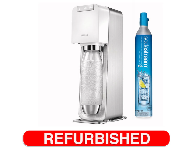 SodaStream Power White Electric Soda Sparkling Water Fizzy Drink Maker Machine - Refurbished Grade B