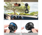 PULUZ PU545B Suction Cup Camera Mount Adjustable Car Camera Mount Dual Ballhead 360° Rotatable Windshield Suction Cup Replacement for GoPro Hero 12/11/10/9